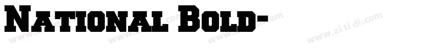 National Bold字体转换 National Bold字体转换
